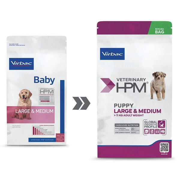 VIRBAC HPM Dog Baby Large & Medium Breed 12kg
